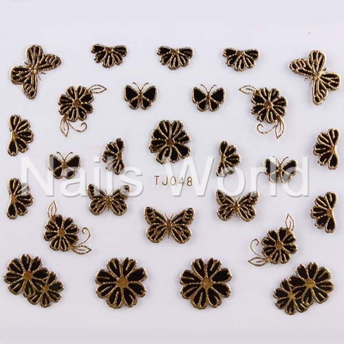Stickers black and gold №048