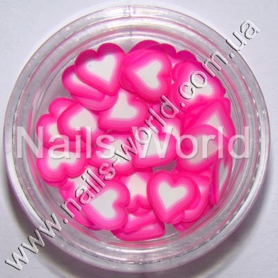 Fimo heart (red), 50 pcs.