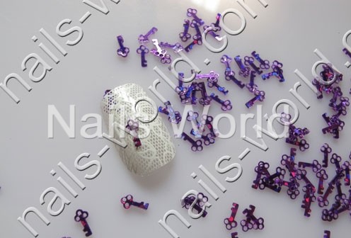 Decorative keys, purple