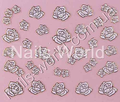 Stickers white-gold №001