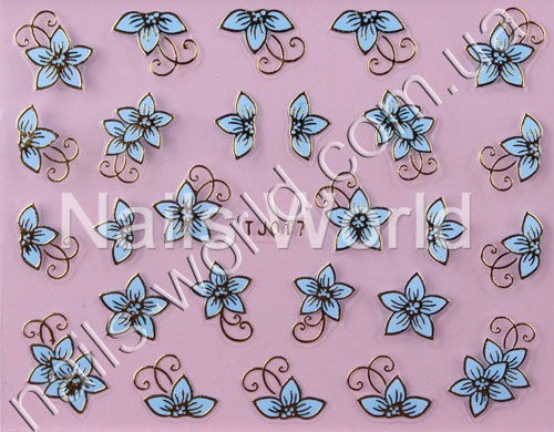 Stickers blue-gold №017
