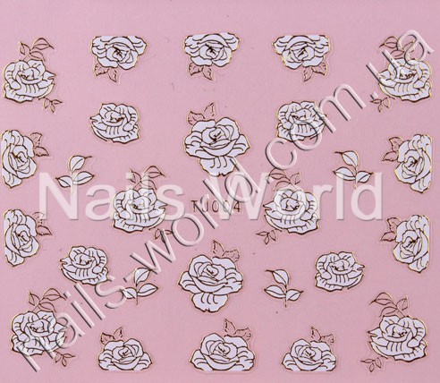 Stickers white-gold №004