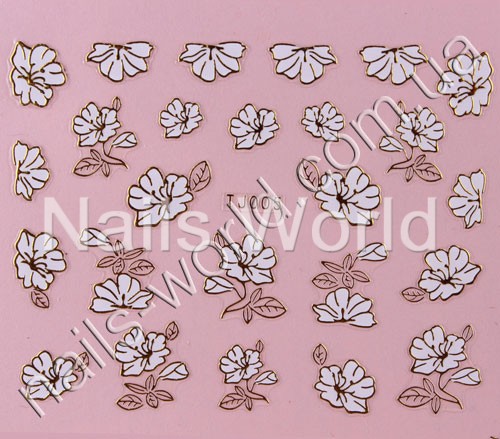 Stickers white-gold №005