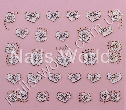Stickers white-gold №024