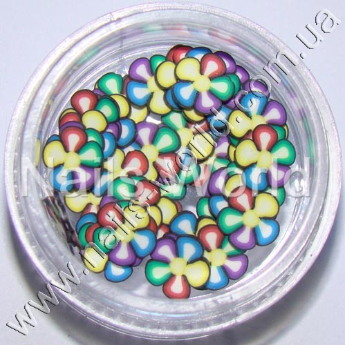 Fimo flowers Flowers Colorfull, 50 pcs.