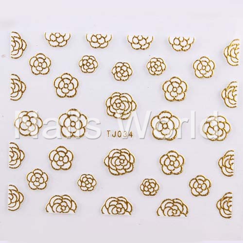 Stickers white-gold №034