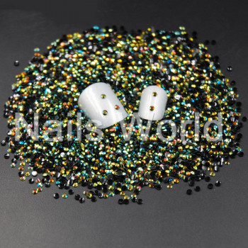 Стрази Jelly - Olivine Black AB Кол-во: 100шт.