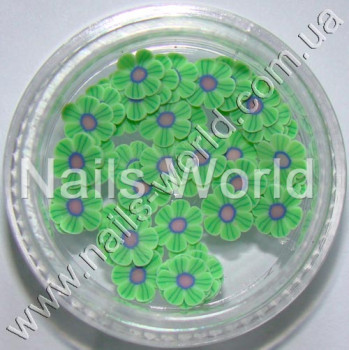 Фимо цветы Flowers Green (зелёно-синий), 50 шт. 