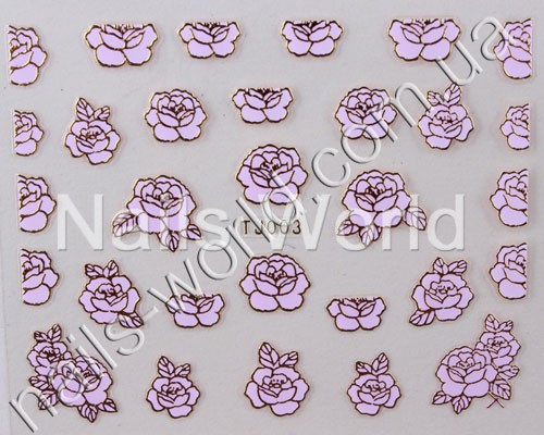 Pink gold stickers №003