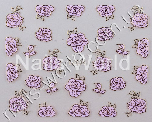 Pink gold stickers №004