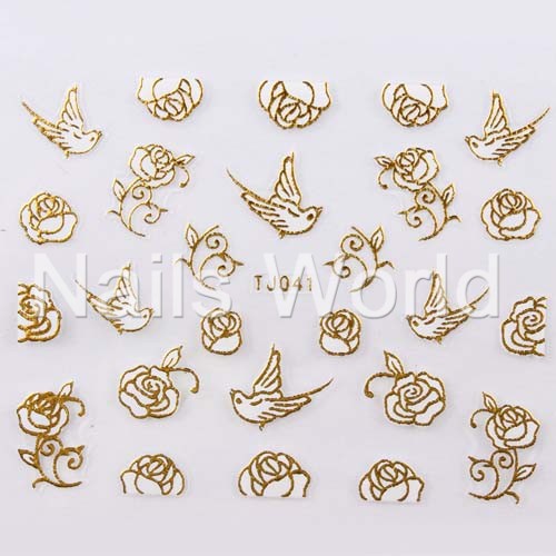 Stickers white-gold №041