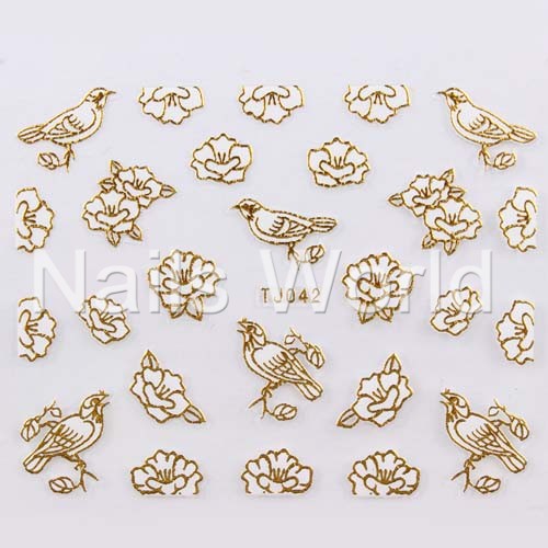 Stickers white-gold №042