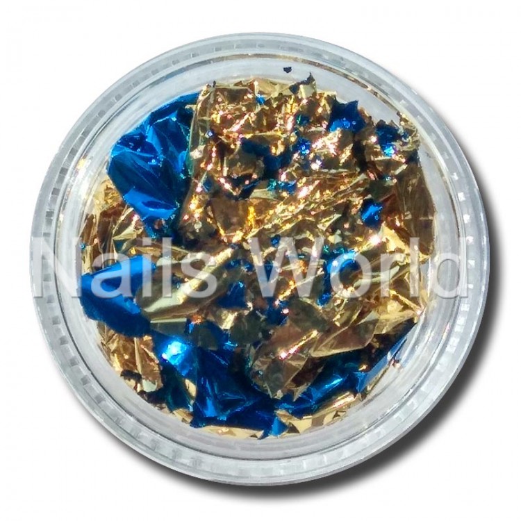 Foil zhata (potal), 2-sided gold-blue