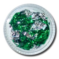 Фольга воздушная, 2х сторонняя серебро-зеленая