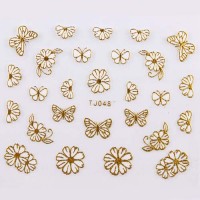 Stickers white-gold №048