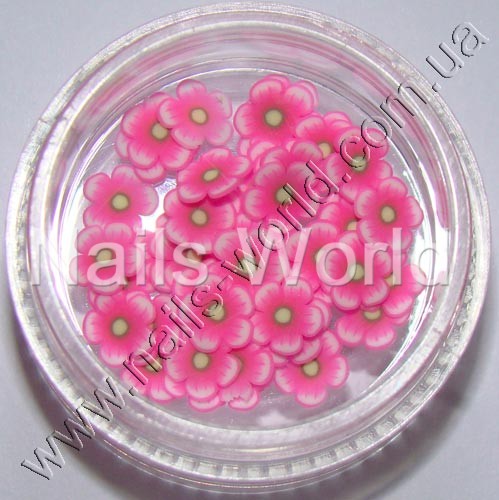 Fimo flowers Flowers Pink, 50 pcs.