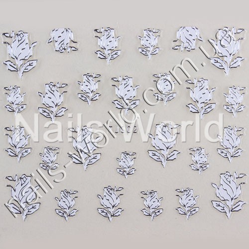 Stickers white-silver №002