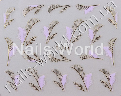 Pink gold stickers №014