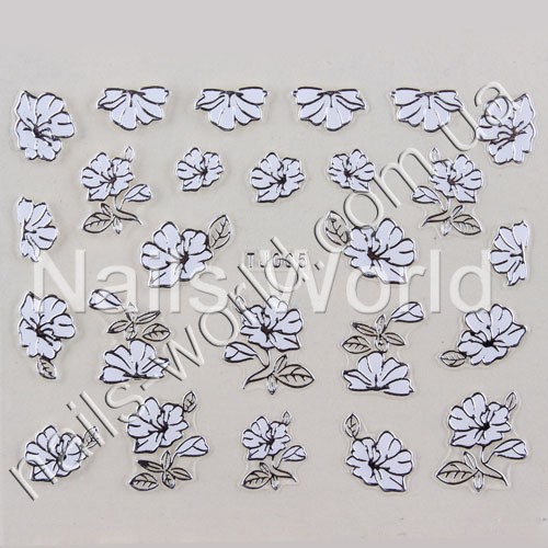 Stickers white-silver №005