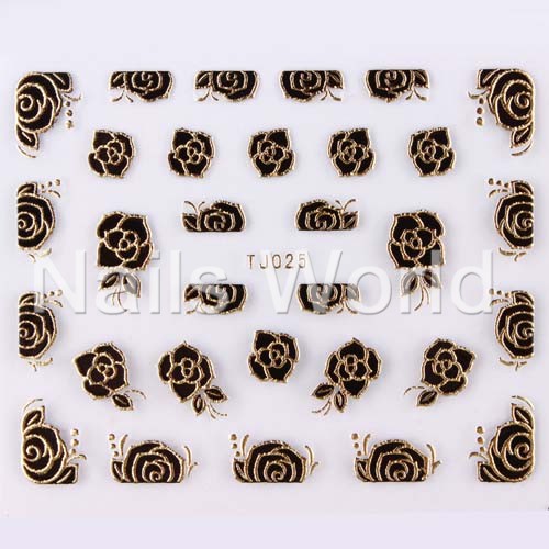 Stickers black and gold №025