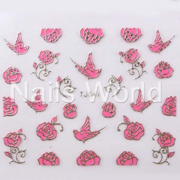 Наклейки Fuchsia-silver №041 