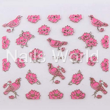 Наклейки Fuchsia-silver №042 