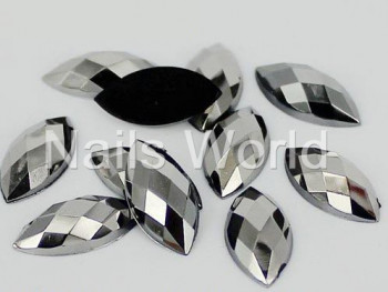 Стрази Marquise -  Hematite Размер: 3х6мм
Кол-во: 20шт