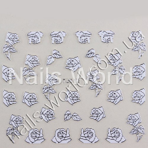 Stickers white-silver №012