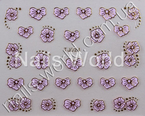 Pink gold stickers №024