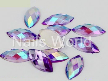 Стрази Marquise -  Light Amethyst AB Размер: 3х6мм
Кол-во: 20шт
