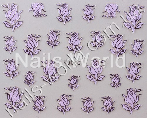 Stickers pink-silver №002
