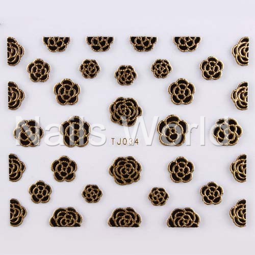 Stickers black and gold №034