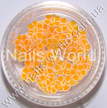 Фимо цветы Hibiscus rosa-sinensis Orange, 50 шт. 