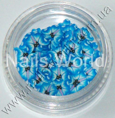 Fimo butterfly Blue (small size), 50 pcs.